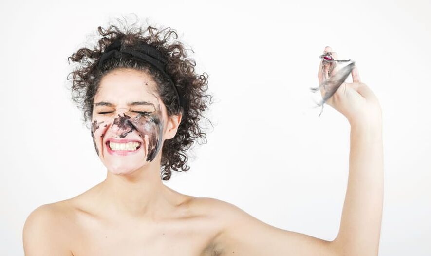a woman doing a refreshing facial skin treatment